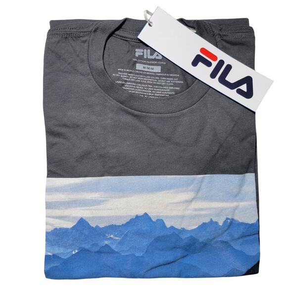 Fila Mountain Vista Tee Dark Grey Heather M NWT - Picture 8 of 11